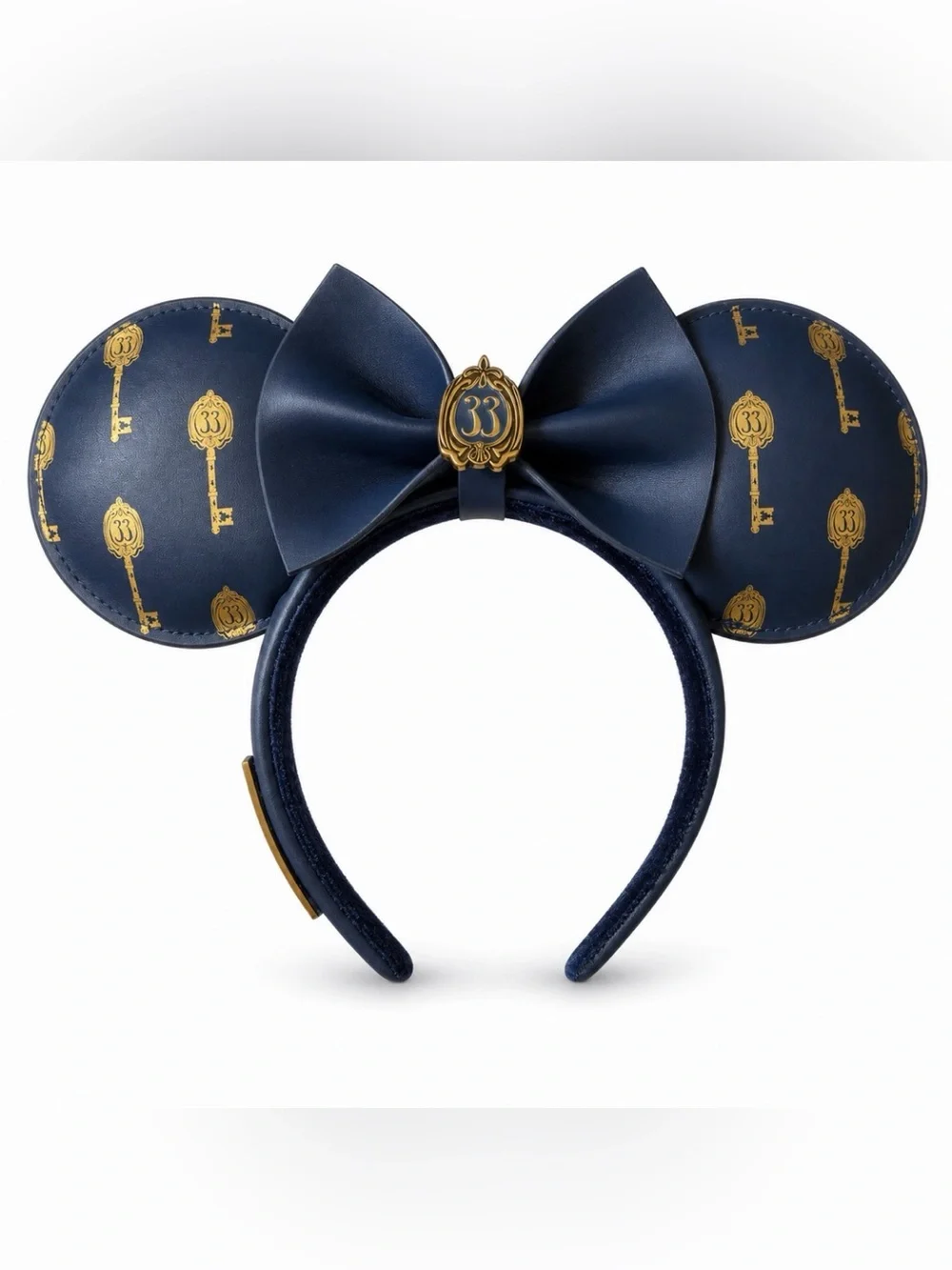 NWT Disneyland Club 33 Limited Edition Minnie Mouse Ears Headband, Navy/Gold
